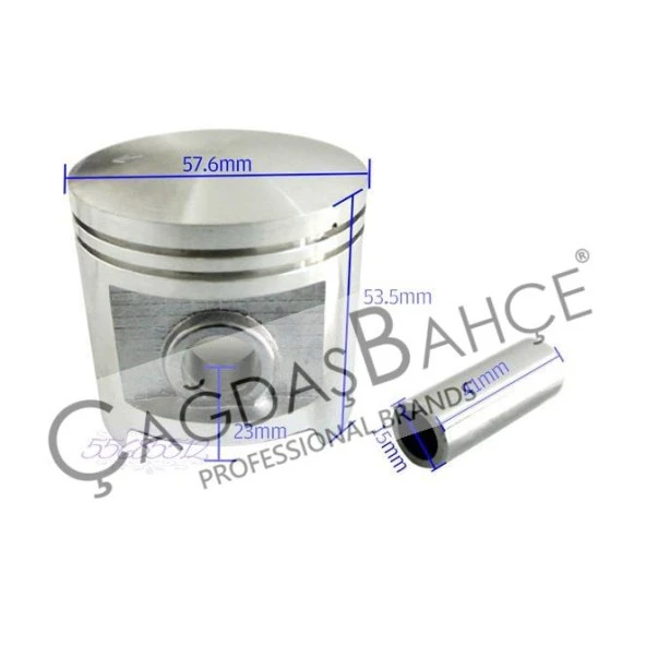 STİHL MS070 MOTORLU TESTERE PİSTON SEGMAN SETİ 58 MM - Resim 4