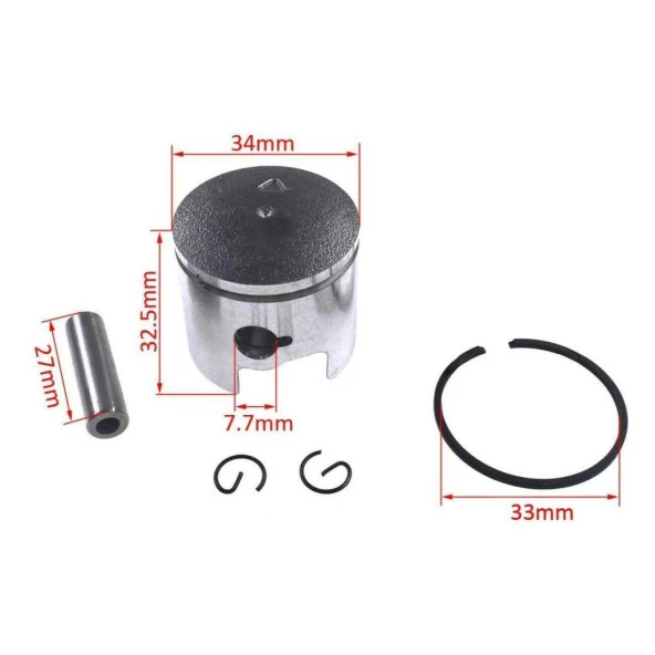 MOTORLU TESTERE PİSTON SEGMAN SETİ 34 MM 2500 TÜM MODELLER - Resim 3