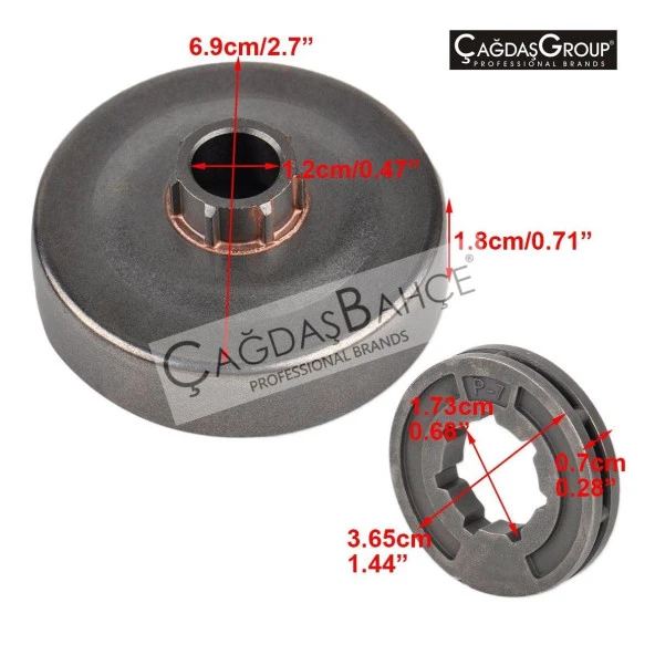 STİHL MS170/ MS180 / MS181 / MS211 / MS230 RİMLİ ZİNCİR DİŞLİSİ - Resim 3