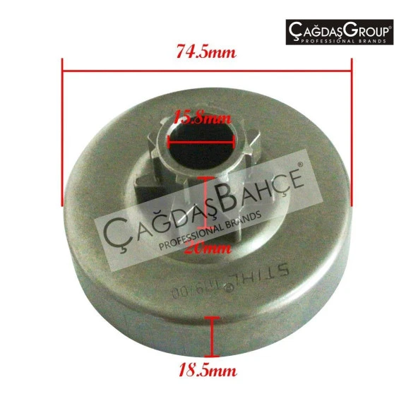 STİHL MS380 / MS381 RİMLİ ZİNCİR DİŞLİSİ - Resim 3