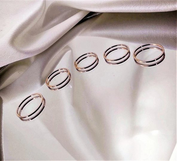 ROSE KAPLAMA 5 Lİ TEL EKLEM SET ( 5 ADET )-YÜZÜK30 - 2