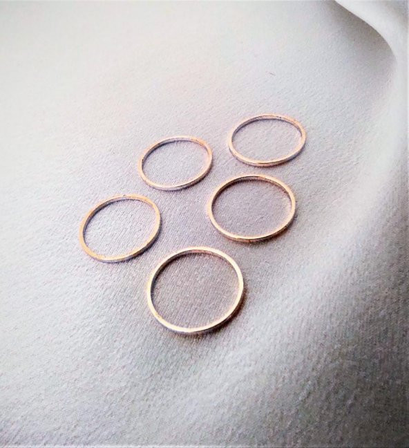 ROSE KAPLAMA 5 Lİ TEL EKLEM SET ( 5 ADET )-YÜZÜK30 - 5