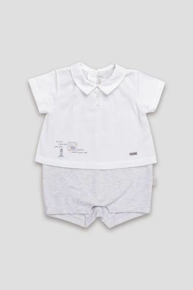 Baskılı Yakalı Bayramlık Erkek Tulum 11657 - 3