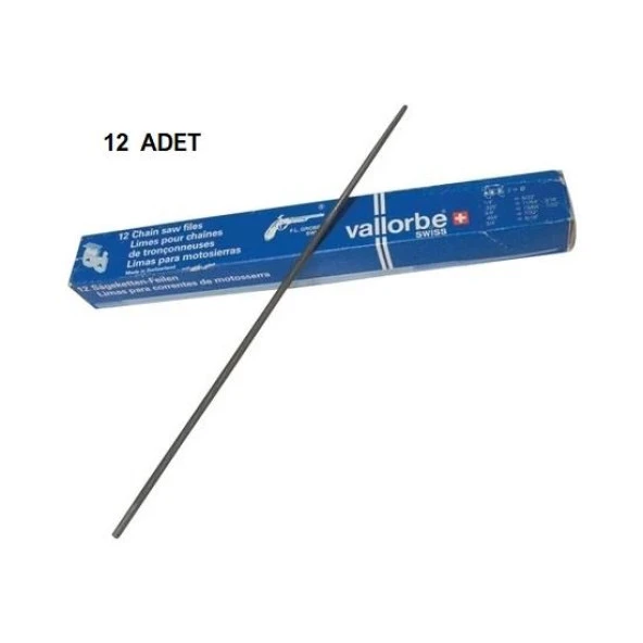 Vallorbe 5/32 Motorlu Testere Eğesi 4.0 mm 12 Adet - Tabanca Eğe ürün görseli