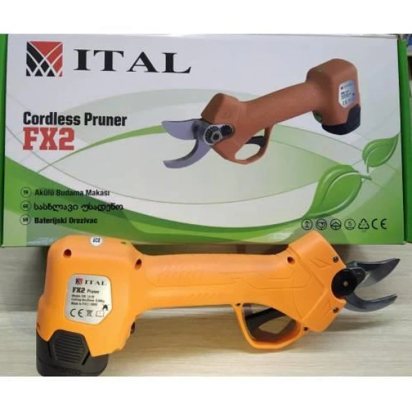 Ital Fx2 Şarjlı Akülü Budama Makası Çift Bataryalı - Resim 4