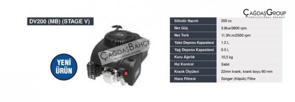 Energy DV200 MB Çim Biçme Makinesi Tek Motoru - 2