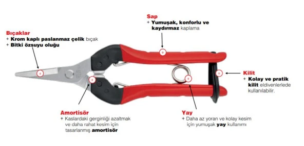 Felco 322 Meyve Toplama Makası 19 cm - Resim 2