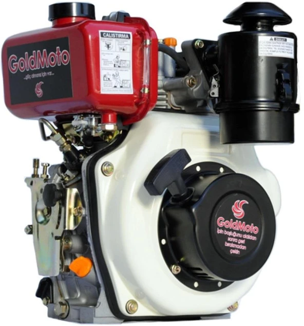 GoldMoto GM170F-G2 Dizel Motor 5 Hp İpli Krank Mili Konik Kısa