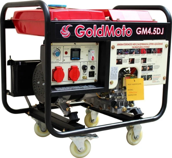 GoldMoto GM4.5DJ Dizel Marşlı Jeneratör 4.5 KW Monofaze