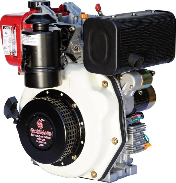 GoldMoto GM178FE-G7 Dizel Motor 7 Hp Marşlı Krank Mili Konik Kamalı - Resim 2
