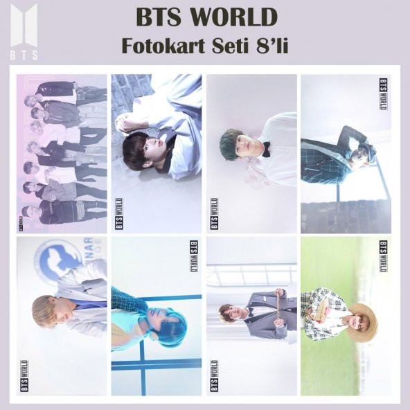 BTS WORLD Fotokart Seti 8li