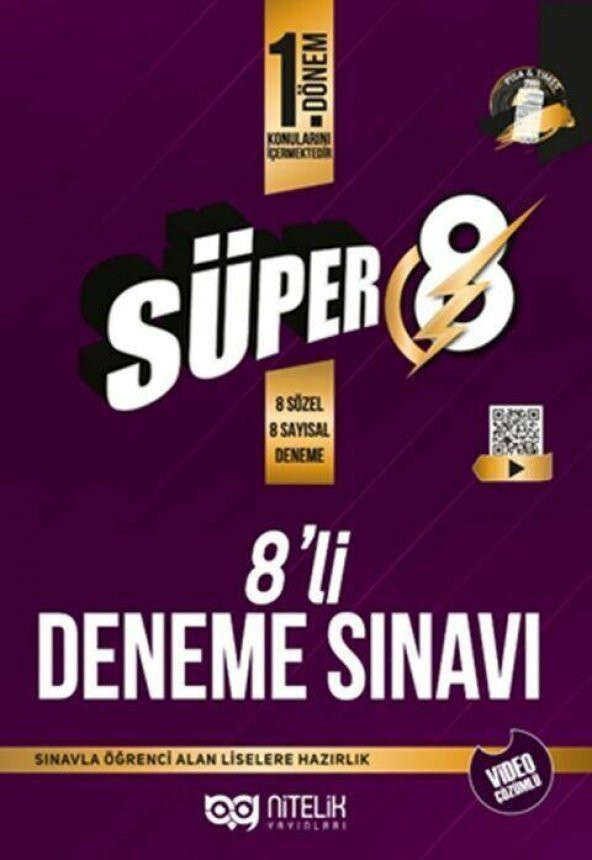 8. Sınıf LGS 1. Dönem 8 li Deneme Sınavı Nitelik Yayınları