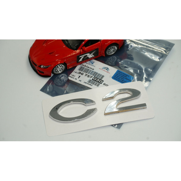 Citroen C2 2004 2010 Bagaj Krom ABS 3M 3D Yazı Logo Amblem - 5
