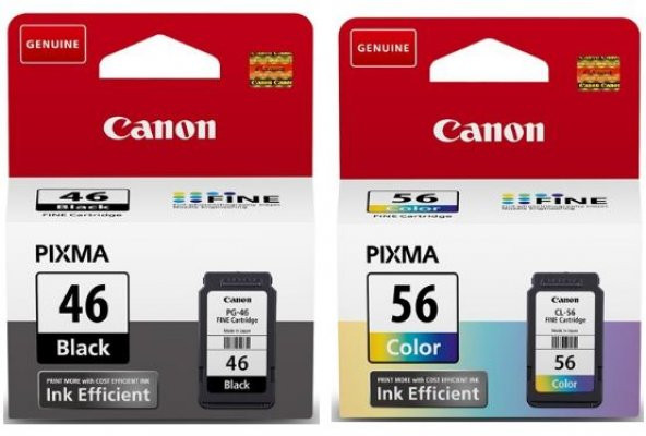 Canon PG-46 CL-56 Pixma E404/E414/E464/E484 Siyah-Renkli Kartuş Fotoğraf Kağıdı Hediyeli - 3