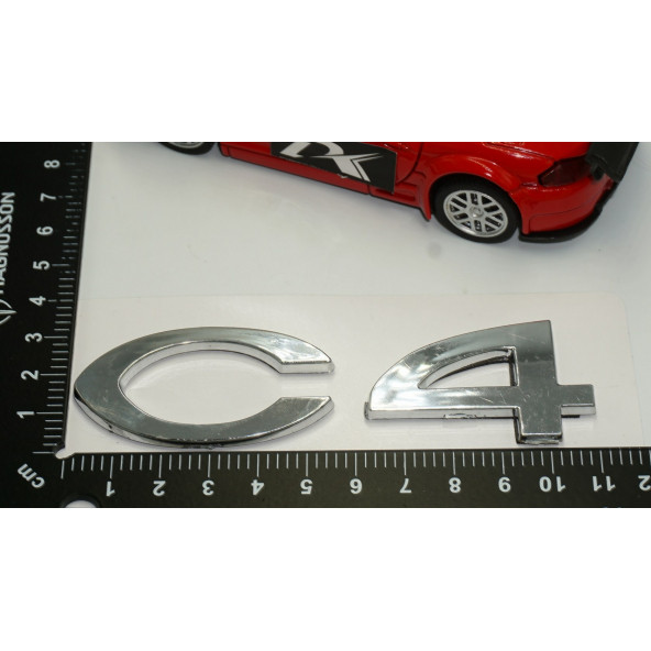 Citroen C4 2004 2008 Bagaj Krom ABS 3M 3D Yazı Logo Amblem - 4