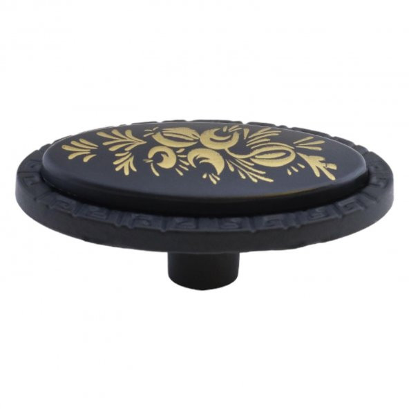 Mobilya Düğme Kulp Çekmece Dolap Kapak Kulpu Kulbu Dekoratif Metal Siyah - Resim 2