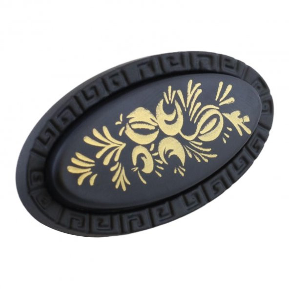 Mobilya Düğme Kulp Çekmece Dolap Kapak Kulpu Kulbu Dekoratif Metal Siyah - Resim 6