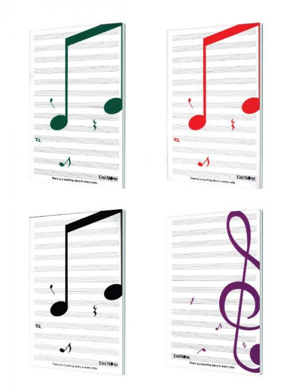 Uninote A4 30 Yaprak Dikişli Müzik Defteri