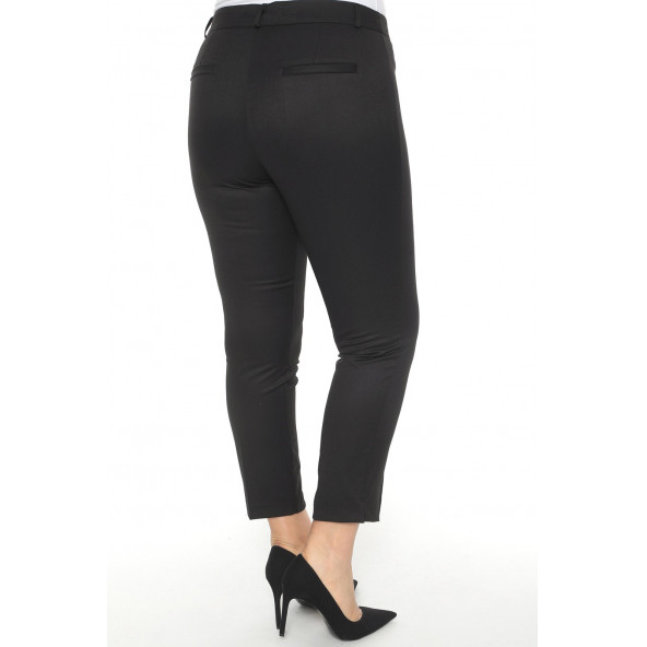 SORALLİNE KADIN BÜYÜK BEDEN PANTOLON MEVSİMLİK 1700 SİYAH - 3