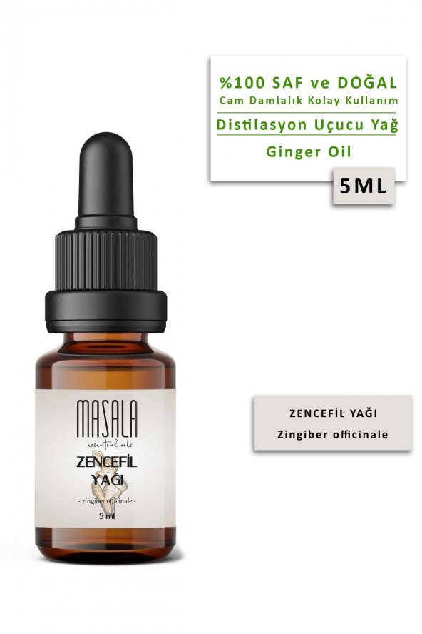 Masala Saf Zencefil Yağı 5 ml - (Ginger Essential Oil)