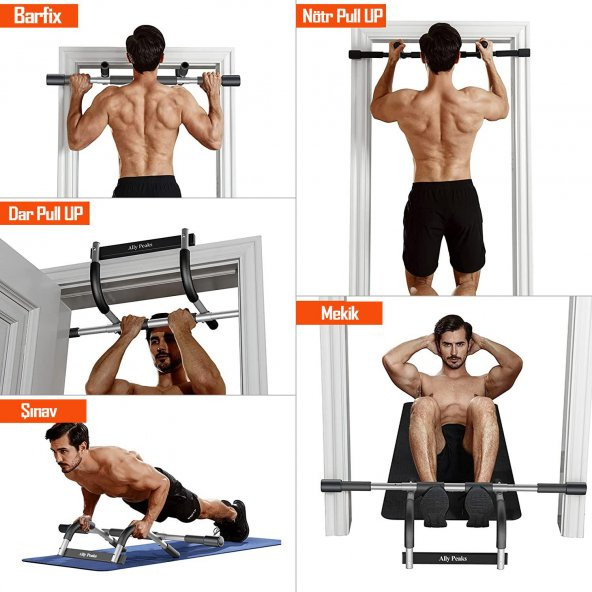 Kapı Barfiksi Çok Fonksiyonlu Mekik Şınav Barfix Aleti Demiri Çubuğu Chin Up Pull Up Demiri - 3