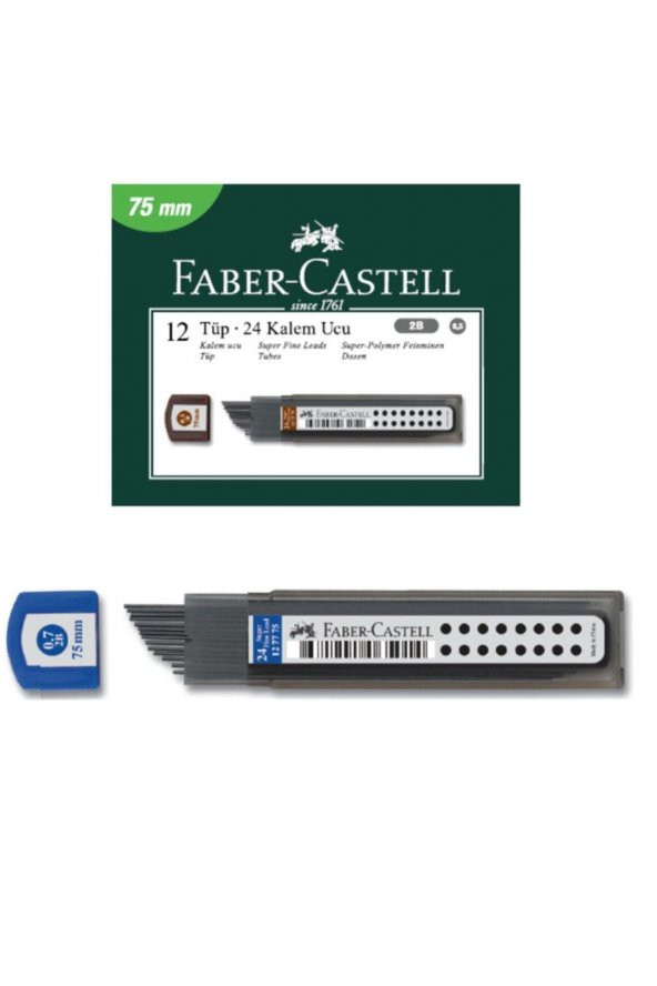 Faber-castell Süper Fine Min Versatil Kalem Ucu 2b 0.7 75 Mm 5090127775 12 Li (1 Paket 12 Tüp)