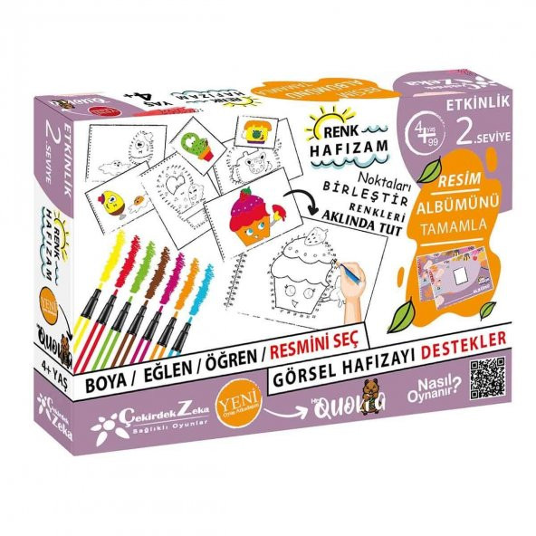 Çekirdek Zeka - Noktaları Birleştir Ve Boya 2. Seviye Etkinlik Oyunu (Renk Hafızam) - 2