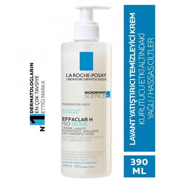 La Roche Posay Effaclar H Iso Biome Temizleyici Krem 390 ml