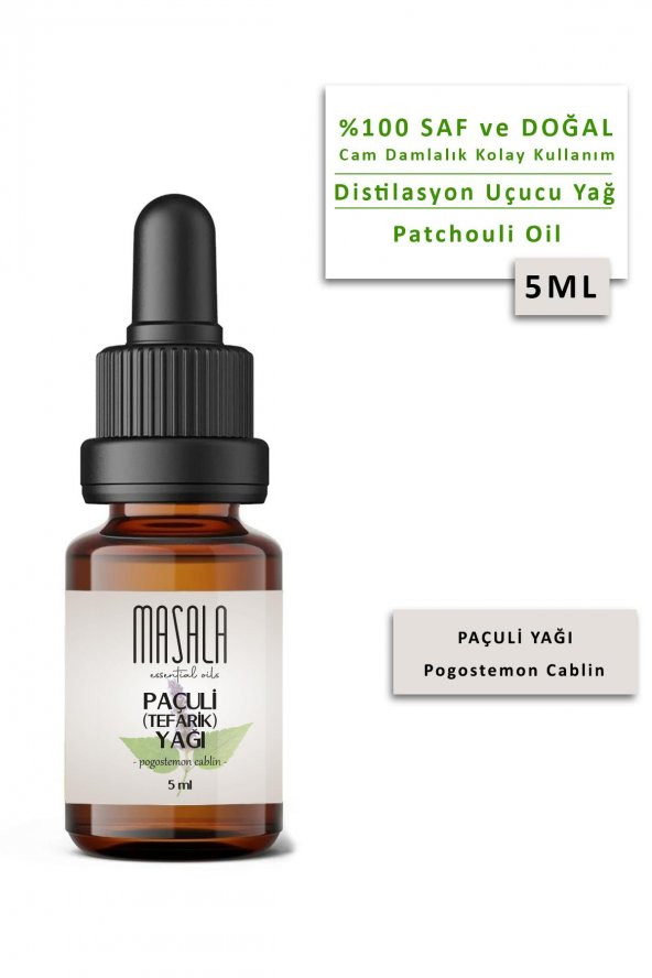 Masala Paçuli (Tefarik) Yağı 5 ml - (Patchouli Essential Oil)