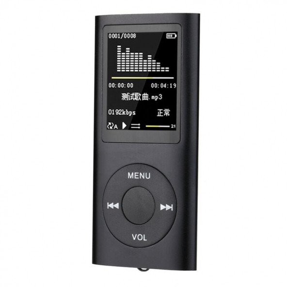 8 GB Dahili Hafızalı Mp3 Çalar Ses Kayıt Fm Radyo Sd Kart Girişli Mp4 Player 1.8 inç Renkli Ekran - 3