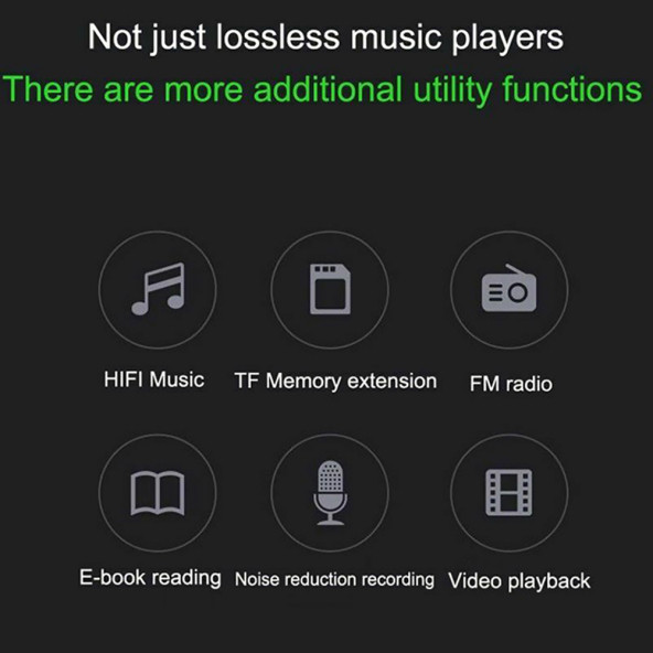 8 GB Dahili Hafızalı Mp3 Çalar Ses Kayıt Fm Radyo Sd Kart Girişli Mp4 Player 1.8 inç Renkli Ekran - 6
