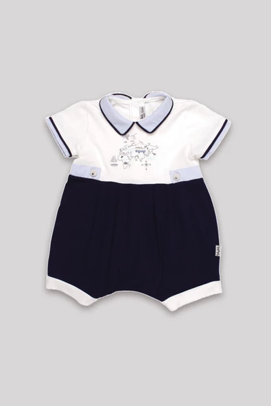 Kamping Baskılı Erkek Bebek Tulum 11551 - 2