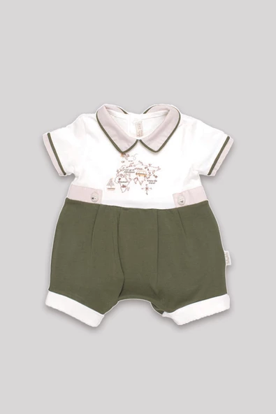 Kamping Baskılı Erkek Bebek Tulum 11551 - 3