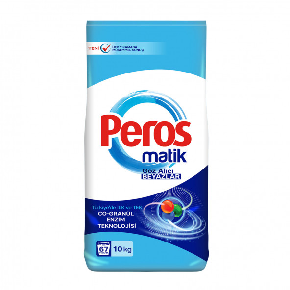 PEROS MATİK GÖZ ALICI BEYAZLAR TOZ DETERJAN 10 KG - 1