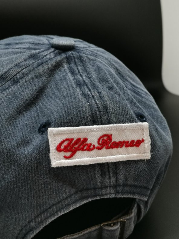 Alfa Romeo Dört Yapraklı Yonca Lacivert Pamuklu Erkek Kadın Şapka - 3