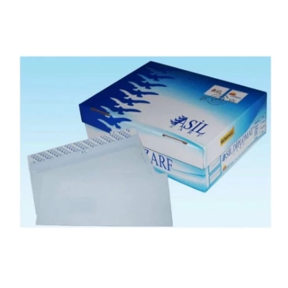 DOĞAN DİPLOMAT SİLİKONLU DÜZ 90GR 10.5X24CM (500 Adet Zarf)