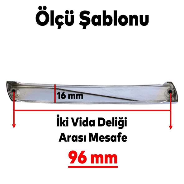 Motif Mobilya Mutfak Dolabı Çekmece Dolap Kapak Kulpu Kulpları Kulbu Krom (96 MM-9.6 CM) Metal Kulp - 3