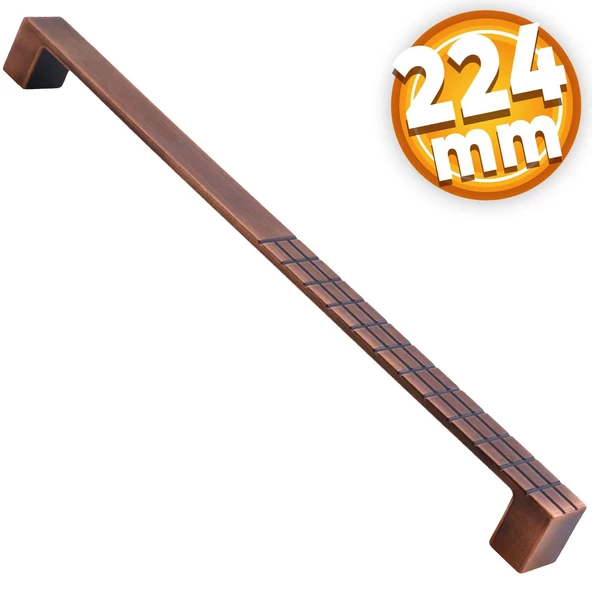 Bihter Mobilya Mutfak Dolabı Çekmece Dolap Kapak Kulpu Kulbu Metal Kulpları Siyah (224 MM-22.4 CM)