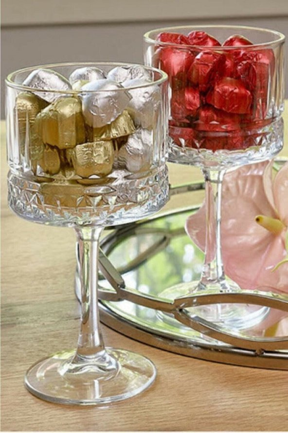 Paşabahçe elysia ayaklı martini kadeh - 4 lü çok amaçlı sunum bardağı