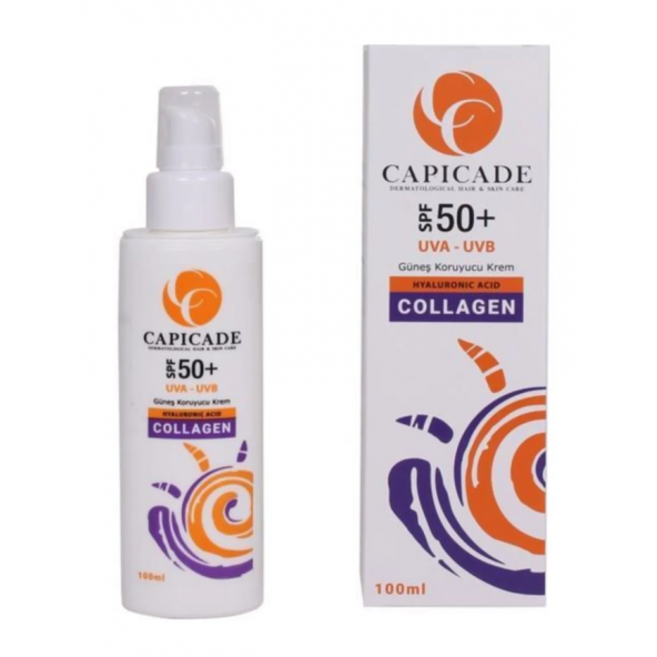 Capicade Güneş Kremi Spf 50 Collagen Kollajen Krem
