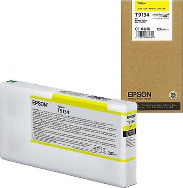 Epson T9134 Ultrachrome Sarı Kartuş (2025) - SC-P5000/5070 Uyumlu Kartuş