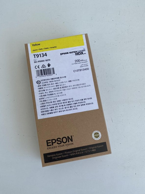 Epson T9134 Ultrachrome Sarı Kartuş (2025) - SC-P5000/5070 Uyumlu Kartuş - 2