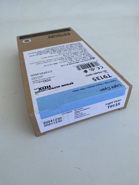 Epson T9135 Ultrachrome Light Cyan Mavi Kartuş (2024) - SC-P5000/5070 Uyumlu Kartuş - 4