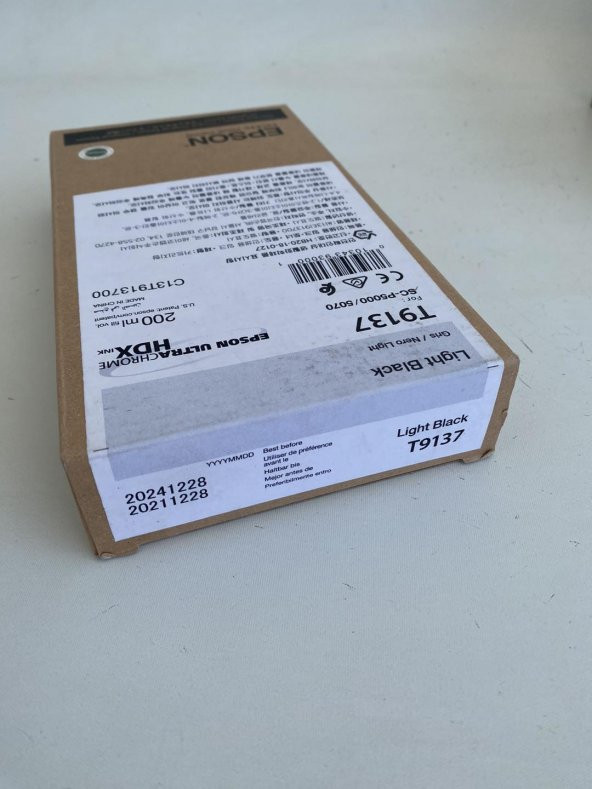 Epson T9137 Ultrachrome Açık Siyah Kartuş (2024) - SC-P5000/5070 Uyumlu Kartuş - 4
