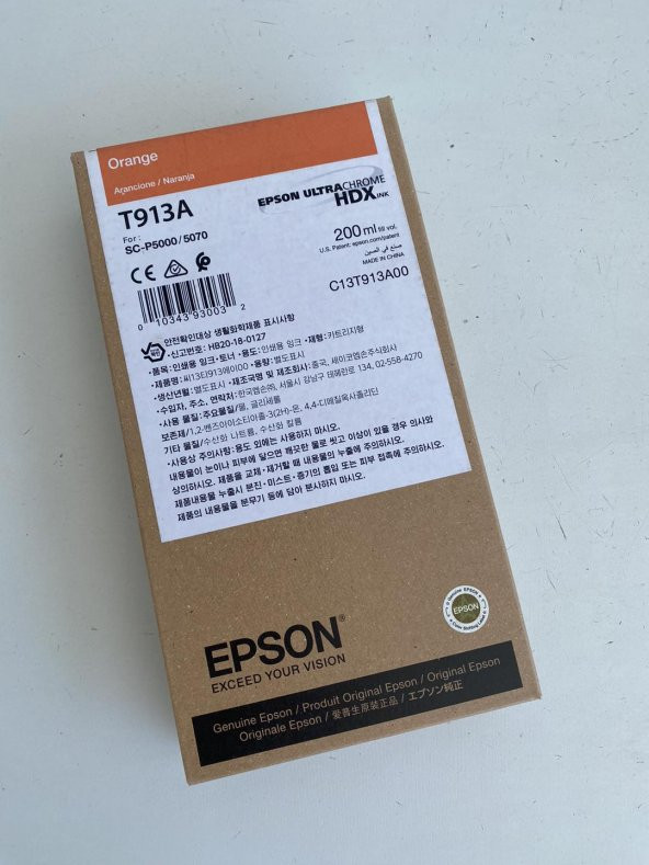 Epson T913A Ultrachrome Turuncu Kartuş (2024) - SC-P5000/5070 Uyumlu Kartuş - 2