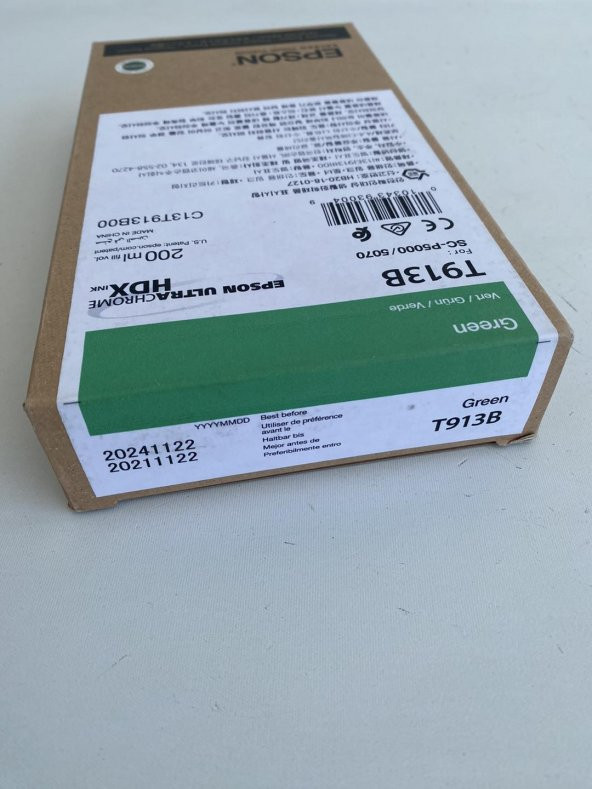 Epson T913B Ultrachrome Yeşil Kartuş (2024) - SC-P5000/5070 Uyumlu Kartuş - 4
