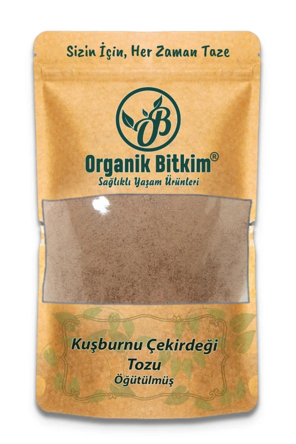 Organik Bitkim Kuşburnu Çekirdeği Tozu (Öğütülmüş) 1 kg