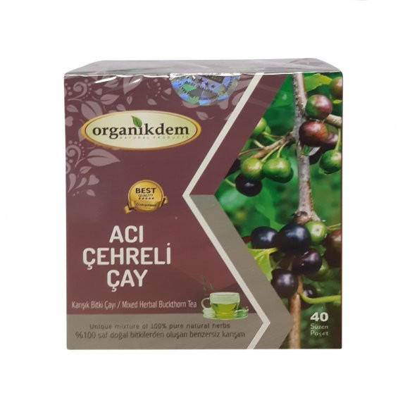 Organikdem Acı Çehreli Karışık Bitki Süzen Poşet Çay 2 x 40lı