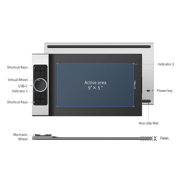 XP-Pen Deco Pro SW Bluetooth Kablosuz Grafik Tablet Small - 2