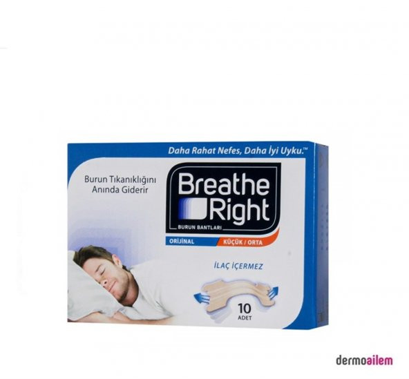 Breathe Right Burun Bandı Orijinal Küçük/Orta Boy 10 adet